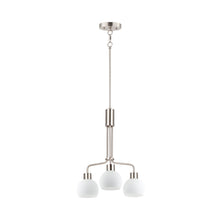 Load image into Gallery viewer, Coraline Chandelier in Satin Nickel (3-Light).