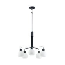 Load image into Gallery viewer, Coraline Chandelier in Black (5-Light).