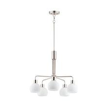 Load image into Gallery viewer, Coraline Chandelier in Satin Nickel (5-Light).