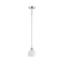 Load image into Gallery viewer, Coraline Mini Pendant Light in Satin Nickel.