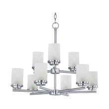 Load image into Gallery viewer, Corona Multi Tier Chandelier in Satin Nickel.