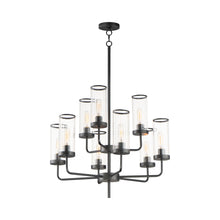 Load image into Gallery viewer, Crosby Chandelier in Black (9-Light).