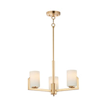 Load image into Gallery viewer, Dart Chandelier in Satin Brass (3-Light).