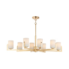 Load image into Gallery viewer, Dart Chandelier in Satin Brass (8-Light).