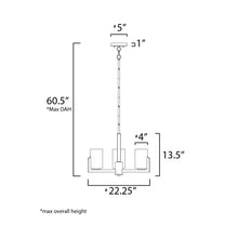 Load image into Gallery viewer, Dart Chandelier - line drawing.