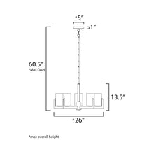 Load image into Gallery viewer, Dart Chandelier - line drawing.