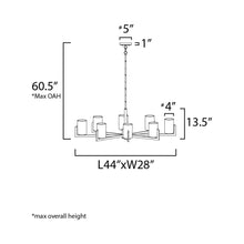 Load image into Gallery viewer, Dart Chandelier - line drawing.