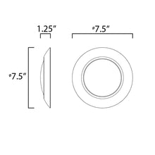 Load image into Gallery viewer, Diverse LED Flush Mount Ceiling Light - line drawing.