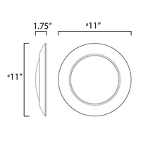 Load image into Gallery viewer, Diverse LED Flush Mount Ceiling Light - line drawing.