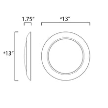 Load image into Gallery viewer, Diverse LED Flush Mount Ceiling Light - line drawing.
