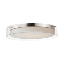 Load image into Gallery viewer, Duo Glass LED Flush Mount Ceiling Light in Satin Nickel (Large).