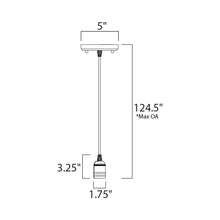 Load image into Gallery viewer, Early Electric Pendant Light - line drawing.