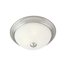 Load image into Gallery viewer, Essentials 584 Flush Mount Ceiling Light in Small/1-Light/Marble/Satin Nickel.
