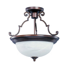Load image into Gallery viewer, Essentials 584 Semi Flush Mount Ceiling Light in 3-Light/Oil Rubbed Bronze/Marble.