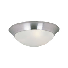 Load image into Gallery viewer, Essentials 585 Flush Mount Ceiling Light in 2-Light/Satin Nickel/Frosted.