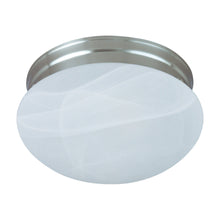 Load image into Gallery viewer, Essentials 588 Flush Mount Ceiling Light in 9-Inch/Satin Nickel/Marble.