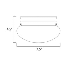 Load image into Gallery viewer, Essentials 588 Flush Mount Ceiling Light - line drawing.