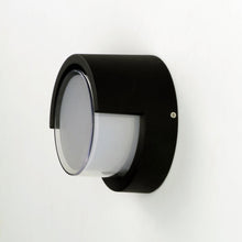 Load image into Gallery viewer, Eyebrow Round Outdoor LED Wall Light in Detail.