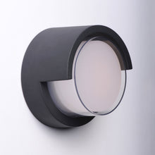 Load image into Gallery viewer, Eyebrow Round Outdoor LED Wall Light in Detail.