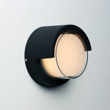 Load image into Gallery viewer, Eyebrow Round Outdoor LED Wall Light in Detail.