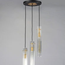 Load image into Gallery viewer, Flambeau 3 Light Pendant Light in Detail.