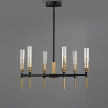 Load image into Gallery viewer, Flambeau LED Chandelier in Detail.