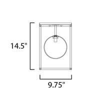 Load image into Gallery viewer, Fluid LED Flush Mount Ceiling Light in line drawing.