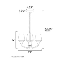 Load image into Gallery viewer, Goblet Chandelier - line drawing.