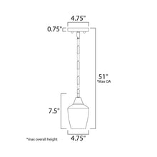 Load image into Gallery viewer, Goblet Mini Pendant Light - line drawing.