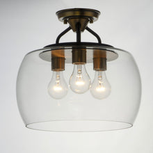 Load image into Gallery viewer, Goblet Semi Flush Mount Ceiling Light in Detail.