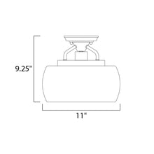 Load image into Gallery viewer, Goblet Semi Flush Mount Ceiling Light - line drawing.