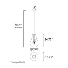 Load image into Gallery viewer, Gourd Multi Light Pendant Light - line drawing.