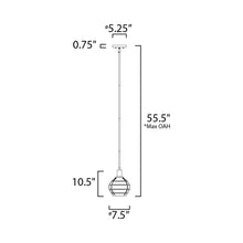 Load image into Gallery viewer, Heirloom Mini Pendant Light - line drawing.