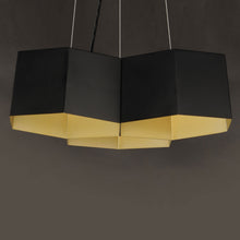 Load image into Gallery viewer, Honeycomb LED Chandelier in Detail.