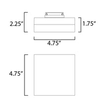 Load image into Gallery viewer, Illuminaire II LED Flush Mount Ceiling Light - line drawing.