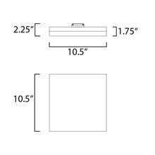 Load image into Gallery viewer, Illuminaire II LED Flush Mount Ceiling Light - line drawing.