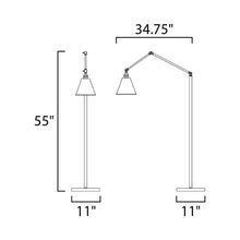 Load image into Gallery viewer, Library Floor Lamp - line drawing.