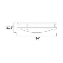 Load image into Gallery viewer, Linear LED Flush Mount Ceiling Light - line drawing.
