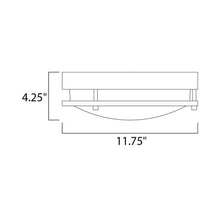 Load image into Gallery viewer, Linear LED Flush Mount Ceiling Light - line drawing.