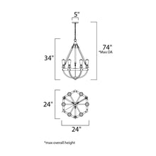 Load image into Gallery viewer, Lodge Chandelier - line drawing.