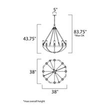 Load image into Gallery viewer, Lodge Chandelier - line drawing.