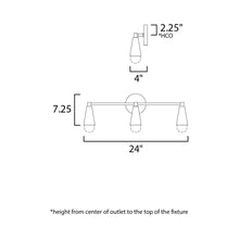 Load image into Gallery viewer, Lovell Bath Vanity Light - line drawing.
