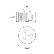 Load image into Gallery viewer, Madeline Flush Mount Ceiling Light - line drawing.