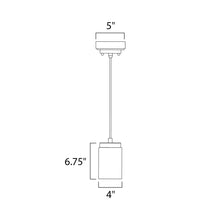 Load image into Gallery viewer, Mod Mini LED Pendant Light - line drawing.