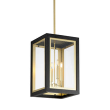 Load image into Gallery viewer, Neoclass Outdoor Pendant Light in Black/Gold (3-Light).