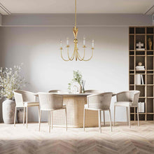 Load image into Gallery viewer, Paloma Chandelier Light in dining room.