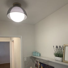 Load image into Gallery viewer, Perf Flush Mount Ceiling Light in bedroom.