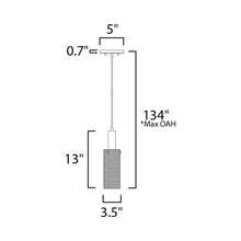 Load image into Gallery viewer, Perf Mini Pendant Light - line drawing.