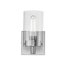 Load image into Gallery viewer, Pinn Wall Light in Satin Nickel.