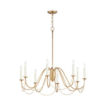 Load image into Gallery viewer, Plumette Chandelier in Gold Leaf (8-Light).